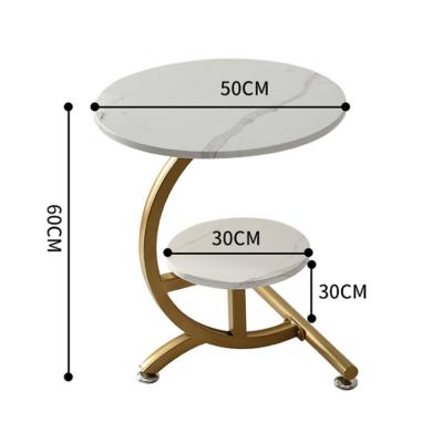 China Mordern Modern MDF Gold Steel Board Legs Wholesale Detachable Wood Metal Mix Side Table for sale