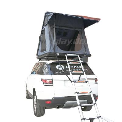 China Black Top Aluminum Hard Shell Car Playdo Car Top Tent 4x4 Auto Camping Aluminum Roof Top Straight Bracing Type for sale