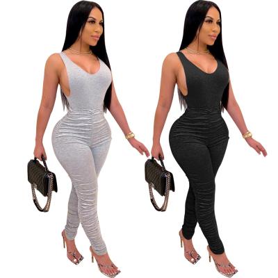 China QUICK DRY Fashionable Ladies Bandage Sleeveless Backless Overalls for sale