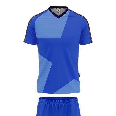 China Unique Short Sleeve Zhouka Design Number And Football Team Jersey Logo Soccer Uniforms Sets 100%Polyter for sale