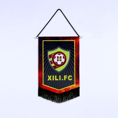 China Quick Drying Custom Sports Pennants Soccer Club Flag Spot Pennant Football Club Hanging Flag for sale