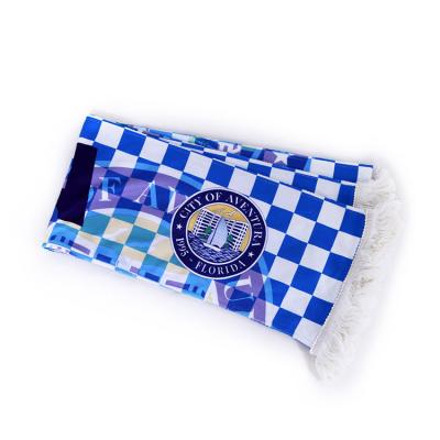 China Cheap High Quality Cozy Soccer Team Scarf Sublimation Custom OEM Scarf for sale