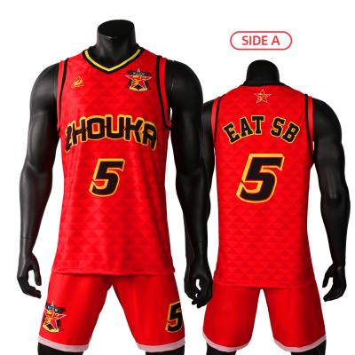 China Plus Size Wear On Both Side Unique Basketball Jersey Design Your Own Ideas Basketball Uniform For Men for sale