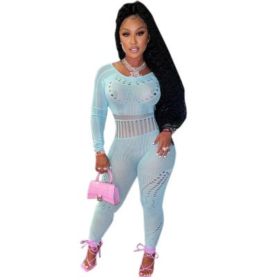 China Anti-pilling Fashion Price Brand New Jumpsuit Tight Knit Sexy Simplerough Jumpsuit Couplestop Mesh Spandex Bodysuit Women Casual Plain Dyed for sale