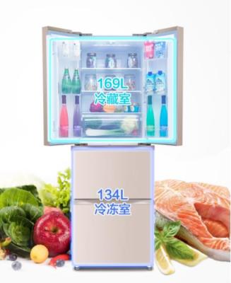 China COMPRESSOR China Hot Selling BCD-303WIPQCL 303 L Refrigerator Frequency Conversion French Door Air Cooling Multi-Door Energy Saving Refrigerator for sale