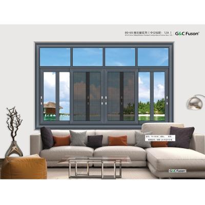 China Low-e screen sliding window high quality low price aluminum thermal break house folding glass windows for sale for sale