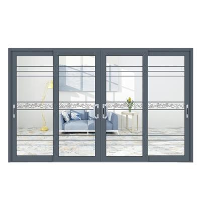 China Sliding Modern House Exterior Windows And Doors Security Patio Door Aluminum Glass Sliding Door for sale