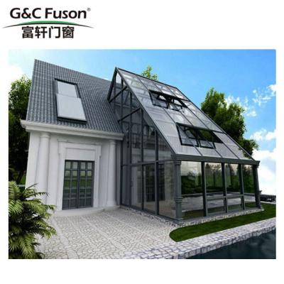 China Residential/patio/garden yard glass house, aluminum profile sunroom for sale