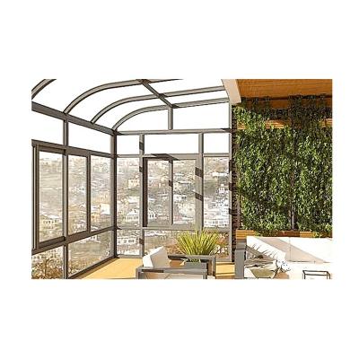 China Sun Aluminum House Solarium Green House Luxury Tempered Insulated Glass House Thermal-Break Tempered Glass Low-E Glass Homes for sale