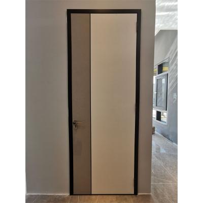 China Sound Insulation/Heat Insulation Front Doors Office Entrance Door Aluminum Modern Wooden Design for sale