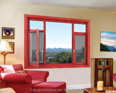 China Inward Swing Opening Aluminum Casement Window In Bedroom for sale