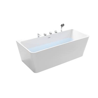 China Freestanding Large Square Shape Acrylic Luxury Freestanding Bathtub for sale