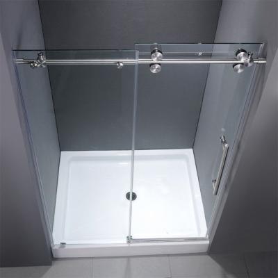 China Modern Large Extension Bypass Shower Door Bathroom Sliding Shower Door Roller Glass Shower Door for sale