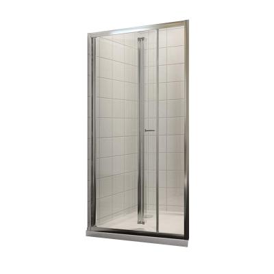 China Chromed Framed Modern Shower Screen Shower Single Sided Folding Bifold Door for sale