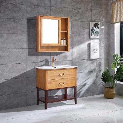 China CLASSIC Chinese Hotel Mirror Cabinet Solid Wood Bathroom Vanity for sale