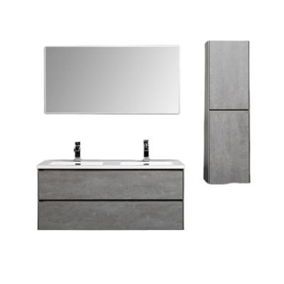 China Modern European Solid Wood Used Mirror Sink Wooden Vanity Storage Furniture Bathroom Cabinet for sale