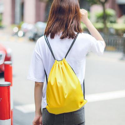 China Waterproof Eco Friendly Backpack Logo Drawstring Reusable String Bag Custom Made Waterproof for sale