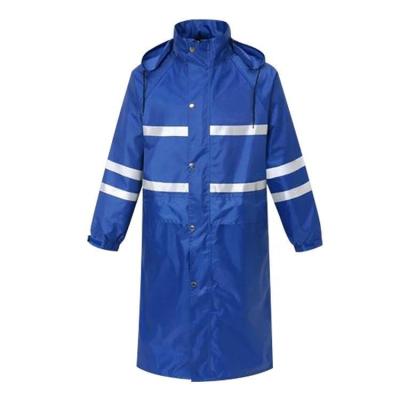 China Wholesale High Visibility Outdoor Work Men Women Rain Coat Visibility Safety Reflective Raincoat Long Top for sale