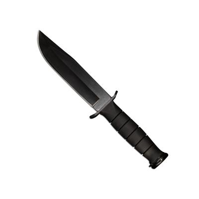 China Non-Changeable OEM Wholesale Comfortable rubber wood handle grip Wilderness Survival Fixed blade Outdoor knife Camping knife for sale