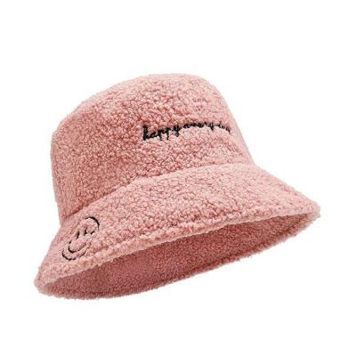 China Kids Size Comfortable Custom Adult Design Your Own Logo Fuzzy Berber Fleece Winter Women Bucket Hat for sale