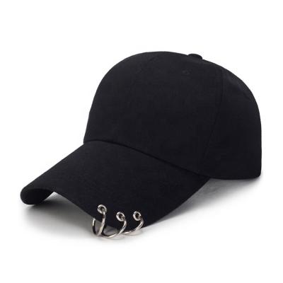 China JOINT Cotton 6 Panel Custom Blank Baseball Cap With 3 Sports Hat And Metal Rings Cap for sale