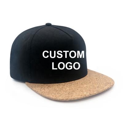 China White COMMON Cork Bill Hip Hop Caps With Cork Flat Brim de Cork Brim Snapback Hat Custom for sale