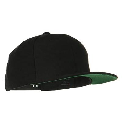 China JOINT Wholesale Sports Blank Single Brim Green Underbrim Flat Snapback Hat for sale