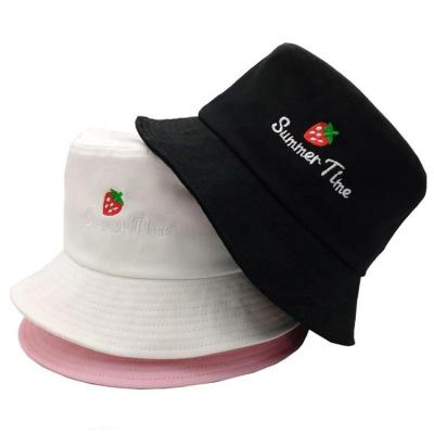 China Comfortable Wholesale Custom 100% Cotton Embroidered Bucket Hats Hats for sale