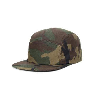 China 5 Panel COMMON Camper Hat Custom Blank Camouflage Cotton Camp Hat for sale