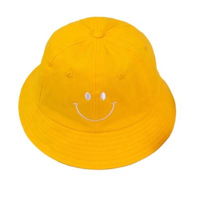 China Fashion 6 Panel Bucket Hat Embroidery Baby Kids Cotton Bucket Cozy Custom Hats for sale