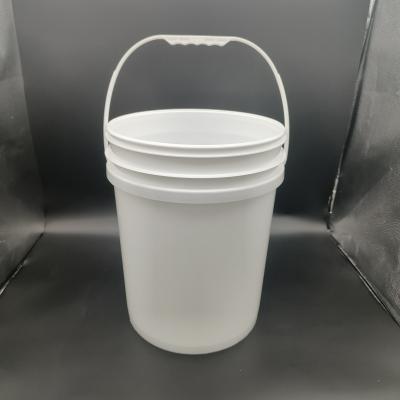 China Custom Logo Round Plastic Bucket With Screen Printing / Heat Transfer / IML Printing for sale