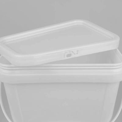 China Impact Resistance Square Plastic Bucket Food Grade With Snap On Lid zu verkaufen