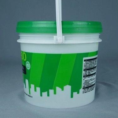 China 18l Round Plastic Paint Bucket With Handles IML Decoration en venta