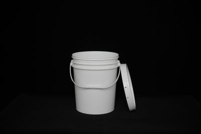 China Round White Custom Logo Food Grade Food Storage Bucket Dishwasher Safe / Stackable zu verkaufen