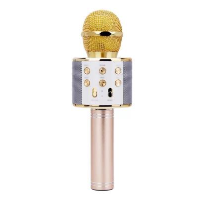 China Amaozn 2021 Dropshipping Wireless Portable BT Professional Handheld Speaker 858 KTV Music Player Radio BT Microphone Karaoke Singer Recorder MIC for sale