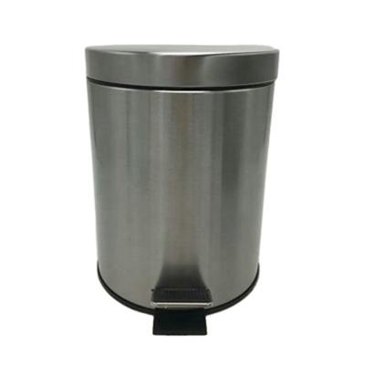 China Sustainable Hot Selling 2022 Feet Step Trash Can Pedal Stainless Steel Bins Bathroom Trash Can for sale