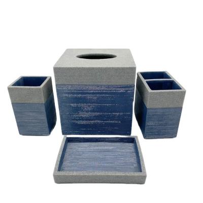 China Sustainable Hot Sale Modern Resin Bathroom Set For Bathroom Accessories for sale