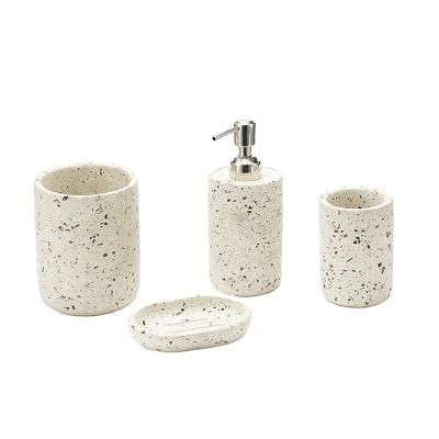 China 2022 viable wholesale resin toilet and decorative bathroom set accessories set for sale