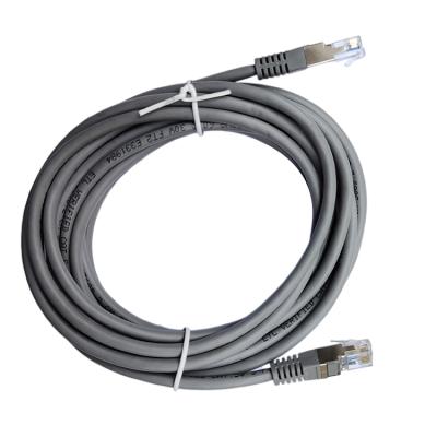 China Telephone Connection RJ12 SFTP Molded 6P6C Black RJ12 To RJ12 Shielded Cable 28AWG 0.3M for sale