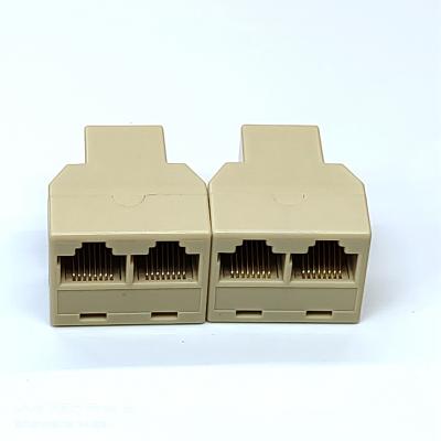 China NETWORK Quality New Arrival Rj45 Network Extension Cable Connector Rj45 Coupler Network Passthrough Head 8P8C IV Golden Color CN 3U; GUA for sale