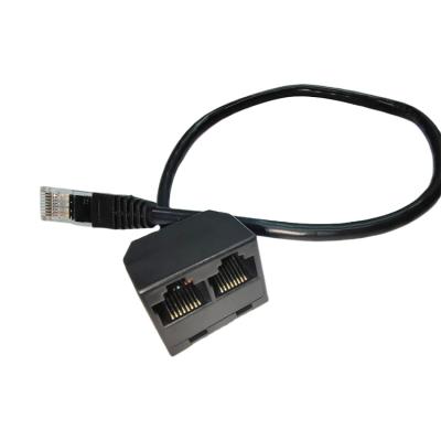 China Wholesale Price ABS Material Rj45 Female Adapter 2 Way To Female Adapter 3 Way Network Cable Splitter for sale