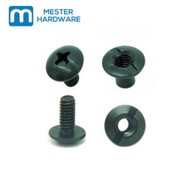 China Truss Black 8-32 Machine Screw Truss Head Binding Post Slotted Screw Chicago Male Female Screw For Holster for sale