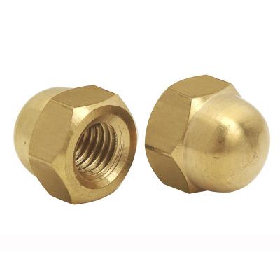 China M3 M4 M5 M6 M8 M10 M12 DIN1587 Durable Brass Decorative Hex Domed Acorn Nut for sale