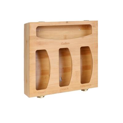 China Top QualityBamboo Viable Choice Drawer Bag Ziplock Storage Box Bamboo Fun Storage Organizer Kitchen Storage Organization Customized for sale