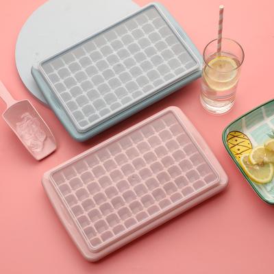 China Stocked Choice Fun Silicone Ice Cube Tray With Lid And 77 Slots Ice Mold With Ice Cube Tray for sale