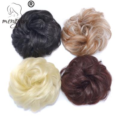 China Mengyun Hair Scrunchies Wholesale Synthetic Curly Bun Extensions Messy Wavy Pieces For Women Bun Messy Hair FQC for sale