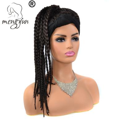 China TJG1-4#Fashion Bun TJG1-4#Fashion Afro Curly Headbands Afro Curly Drawstring Wig Black Synthetic Braiding Wigs African Curly Hair Box Braids Wrap Puff Turban Hair for sale