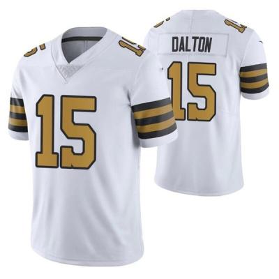 China 2022 Antibacterial New Saint Pique #15 Andy Dalton #82 Adam Trautman American Football Jersey New Orleans Top Embroidery for sale