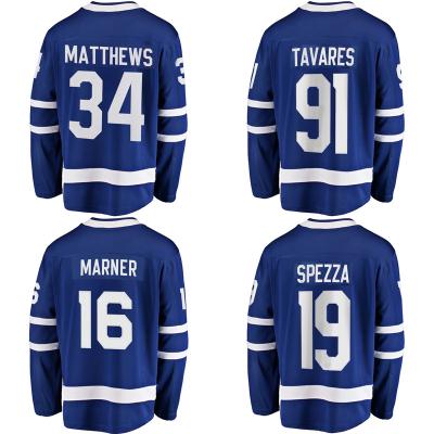 China Shirts & Custom Tops Ice Hockey Jersey Toronto City Stitched Embroidery Mens Royal Maple Leaves Wear #34 Auston Matthews 91 Tavares 36 Campbell for sale