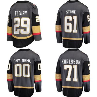 China Shirts & Custom Tops Ice Hockey Jersey Vegas City Stitched Men's Knights Team Uniform #29 #61 Mark Stone BLACK Gold Fleury Wholesale for sale